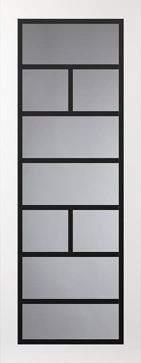 Wit met zwart glaslatten