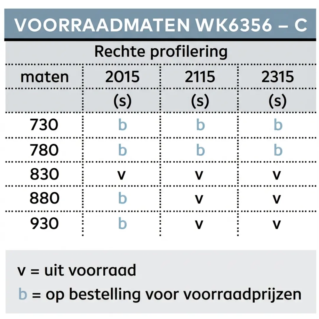 Binnendeur Weekamp WK6356-C blank glas 95 mm (Voorraad) — foto 3