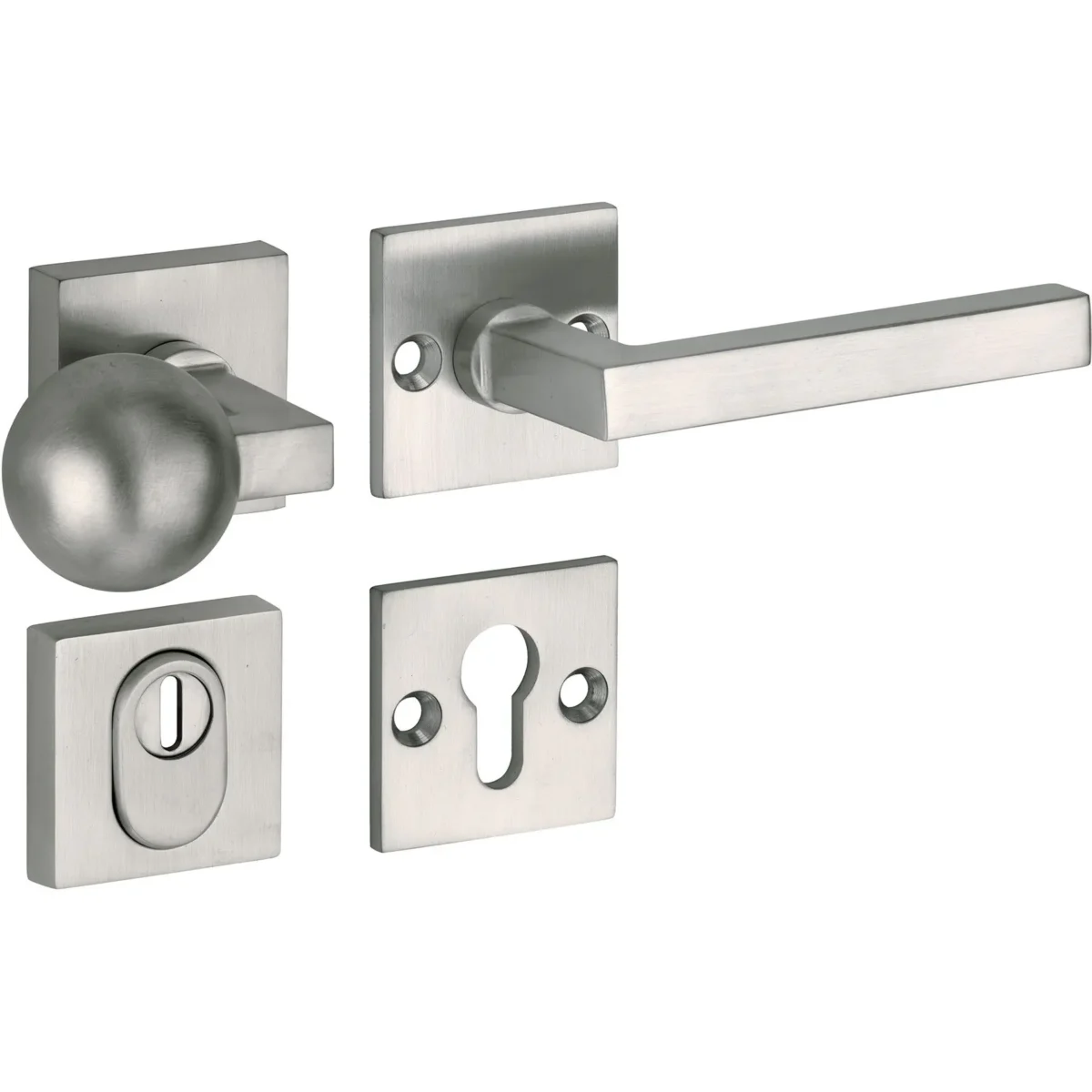 Artitec Mi Satori Kare / Bauhaus SKG3 knop/kruk op rozet Re m/ KTB mat nikkel / mat nikkel PVD — foto 1