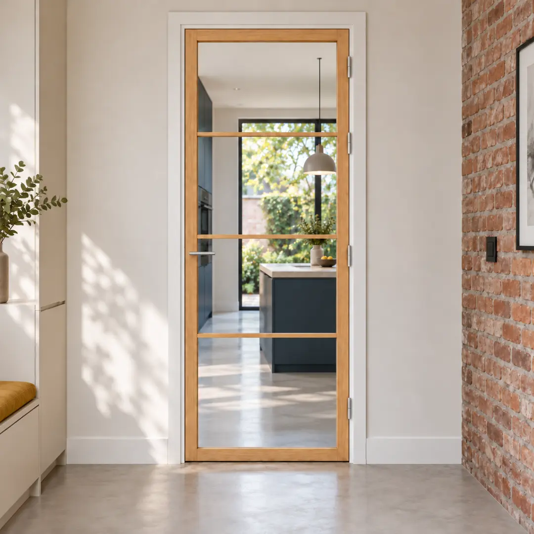 Binnendeur Skantrae SSL 14804 blank glas (20mm roede) Afgelakt — foto 2