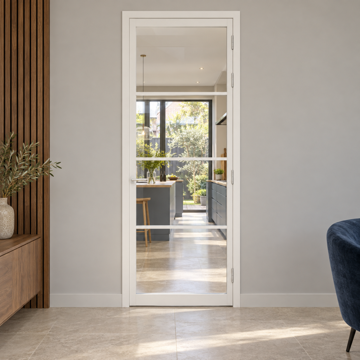 Binnendeur Skantrae SSL 4604 nevel glas (20mm roede) Gegrond — foto 2